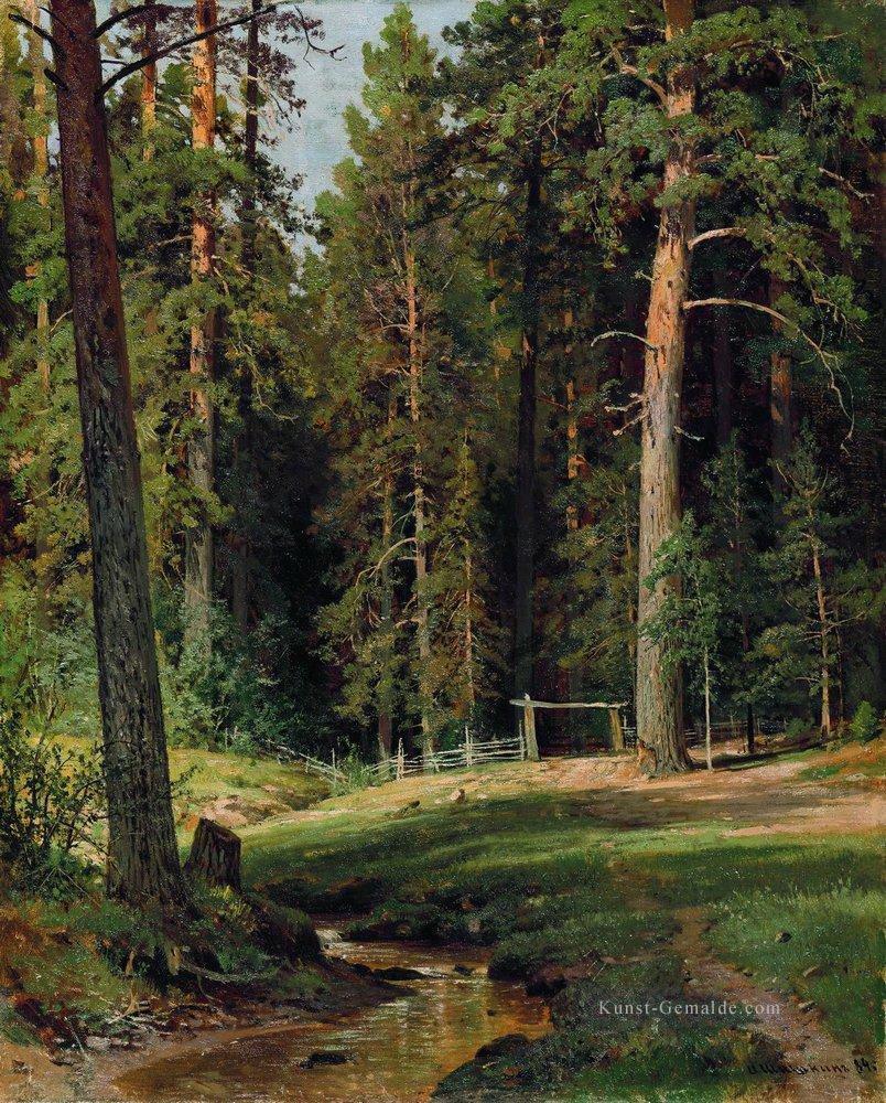 Waldrand 1884 klassische Landschaft Iwan Iwanowitsch Ölgemälde